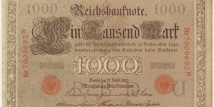 1000 Mark(German Empire 1910) Banknote