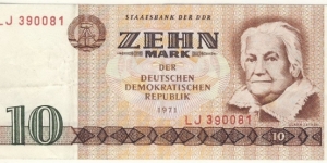 10 Mark(East Germany 1971) Banknote