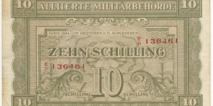 10 Schilling(Alliierte Militärbehörde 1944) Banknote