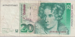 20 Mark , Pre-euro  Banknote