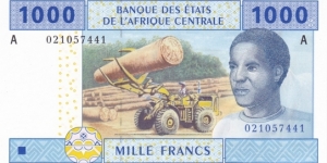 Central African States P407A (1000 francs 2002) Banknote