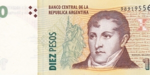 Argentina P354 (10 pesos ND 2003) Banknote