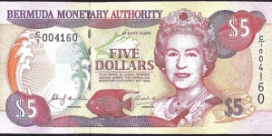 Bermuda 2000 5 Dollars. Banknote