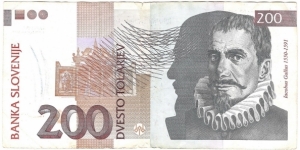 200 Tolarjev Banknote