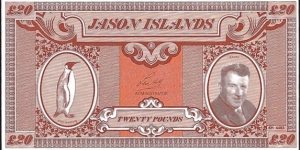 Jason Islands 1979 20 Pounds. Banknote