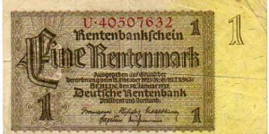 1 Rentenmark__pk# 173 b Banknote