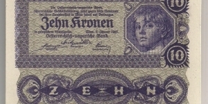 Austria 10 Kronen 1922 P75. Banknote