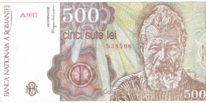 500 Lei(ver.1/1991) Banknote
