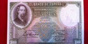 SPAIN 1000PESETAS Banknote