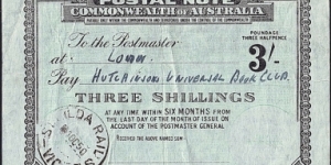 Victoria 1950 3 Shillings postal note.

Issued at St. Kilda Rail S2. (Melbourne).

Perhaps this post office was located in the St. Kilda Railway Station. Banknote