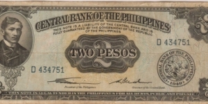 PI-134a English Series 2 Peso note with signature group 1 Banknote
