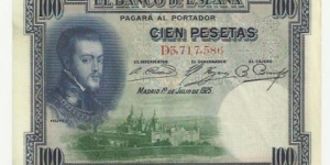 Spain Banknotes 100 Pesetas 1925 Banknote
