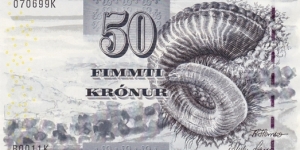 Faeroe Islands P24 (50 kronur 2001) Banknote
