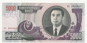 NKorea 5000 Won 2006 Banknote