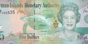 Cayman Islands P39 (5 dollars 2010) Banknote