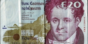 Ireland 1997 20 Pounds. Banknote