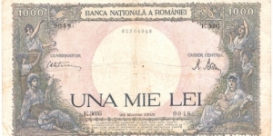 1000 Lei(Kingdom of Romania)  Banknote