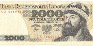 2000 Zloty  Banknote