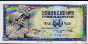 50 Dinara__pk# 89 a__12.08.1978 Banknote