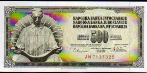 500 Dinara__pk# 91 a__12.08.1978 Banknote