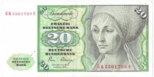 20 Mark(West Germany 1980) Banknote