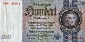 100 Reichsmark (3rd Reich) Banknote