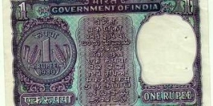 India 1 Rupee Banknote
