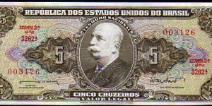 5 Cruzeiros__
pk# 176 a__
Valor Legal Banknote