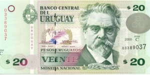 P83a - 20 Pesos Uruguayos 
Series - C Banknote