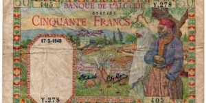 50 FRANCS Banknote