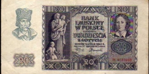 20 Złotych__
pk# 95__
01.03.1940 Banknote
