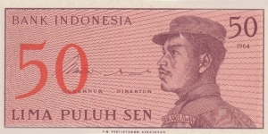 Indonesia 50 sen 1964 Banknote