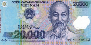 Vietnam 20k dong 2006, polymer Banknote