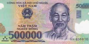 Vietnam 500k dong 2003, polymer Banknote