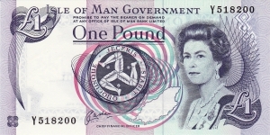 Isle of Man 1 pound 1991 Banknote