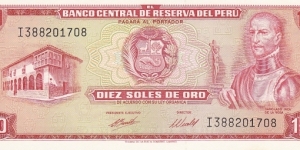 Peru 10 soles 1979 Banknote