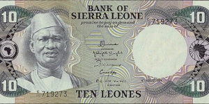 Sierra Leone 1984 10 Leones. Banknote