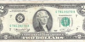 2 Dollars(Chicago/ Illinois-1976) Banknote