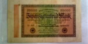 20,000 mark berlin 1st july 1923 Banknote