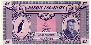 1 POUND - Jason Islands. Private issue Banknote