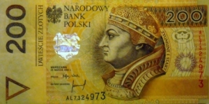 200 złotych 
AL 7324973 Banknote