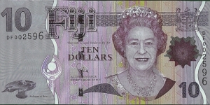 Fiji N.D. (2011) 10 Dollars.

Cut unevenly. Banknote