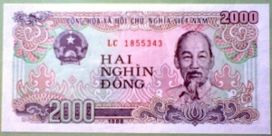 2000 Dong, Vietnam, Ngân Hàng Nhà Nu'ớc Việt Nam (State Bank of Vietnam); Ho Chi Minh / Spinning mill Banknote