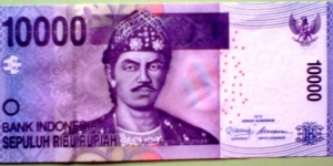 10000 Rupiah, Bank of Indonesia
Sultan Mahmud Badaruddun / Rumah houses, Palembang Banknote