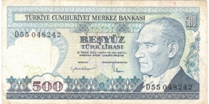 500 Lira(1983) Banknote