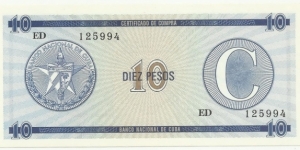 Cuba 10 Pesos-ExCertificate Banknote