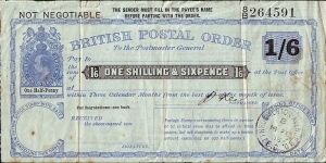 England 1906 1 Shilling & 6 Pence postal order.

Issued at Throgmorton Avenue Branch Office,E.C. (London).

This is my oldest British Postal Order so far.  Banknote
