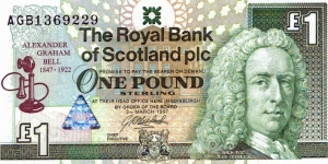 1 Pound = Alexander Graham Bell Banknote