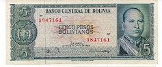 5 Pesos Bolivianos Banco Central de Bolivia Banknote