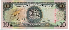 10 Dollars Central Bank of Trinidad and Tobago Banknote